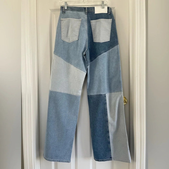 DL1961 KSENIA SCHNAIDER Zoie Wide Leg Patch Work Relax Vintage Size 28 - Picture 8 of 16